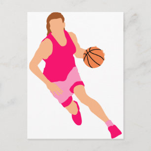Postal Logo de baloncesto femenino