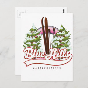 Postal Logo de Blue Hills Massachusetts Ski