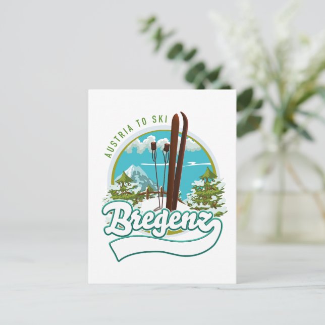Postal Logo de Bregenz austria to ski (Anverso de pie)