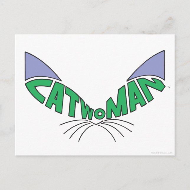 Postal Logo de Catwoman Green (Anverso)