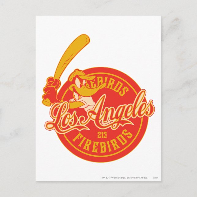 Postal Logo de DAFFY DUCK™ Los Angeles Firebirds (Anverso)