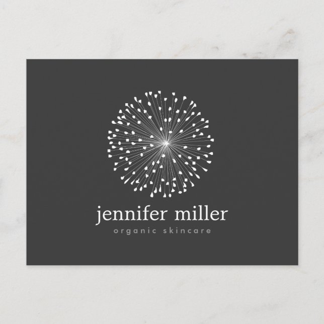 Postal LOGO DE DANDELION STARBURST en Personalizable BLAN (Anverso)