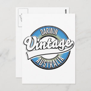 Postal Logo de Darwin australia Vintage