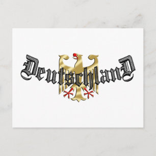 Postal Logo de Deutschland Eagle tees y presenta