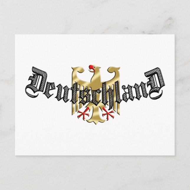 Postal Logo de Deutschland Eagle tees y presenta (Anverso)