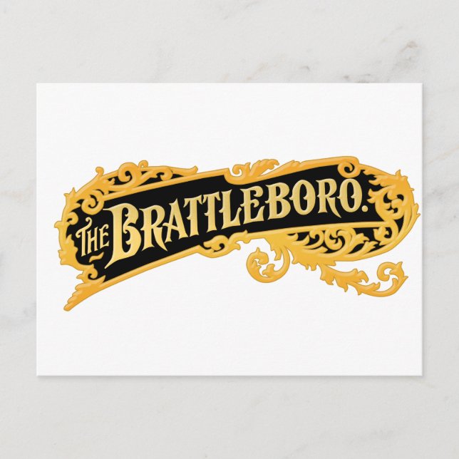 Postal Logo De "El Brattleboro" De Un Órgano Antiguo (Anverso)
