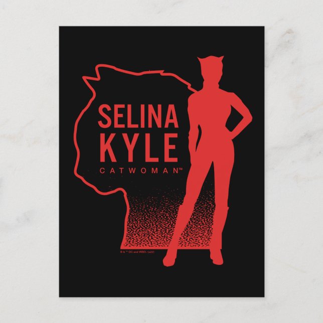 Postal Logo de esquema Selina Kyle Catwoman (Anverso)