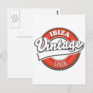 Postal Logo de estilo vintage de Ibiza