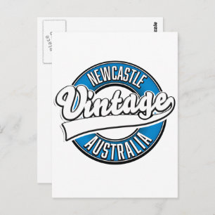 Postal Logo de estilo vintage de Newcastle australia