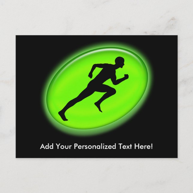 Postal Logo de Glow Fitness Verde (Anverso)