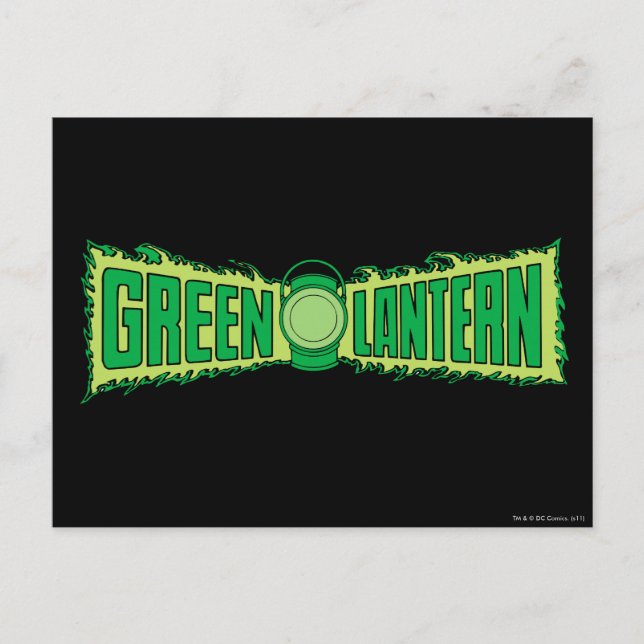 Postal Logo de Green Lantern con linterna (Anverso)