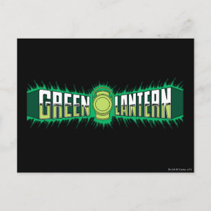 Postal Logo de Green Lantern - Las llamas verdes