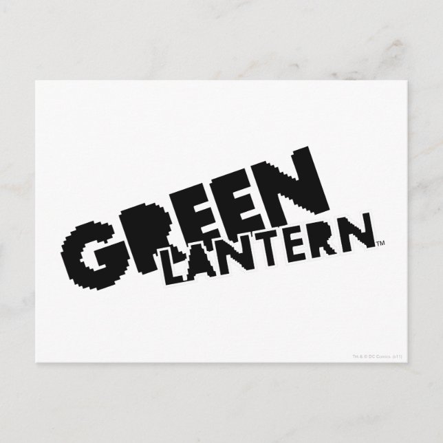 Postal Logo de Green Lantern - Píxeles (Anverso)