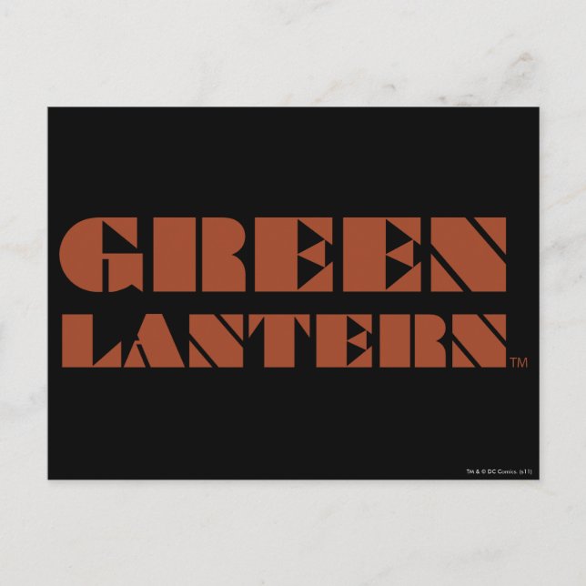 Postal Logo de Green Lantern - Tan (Anverso)