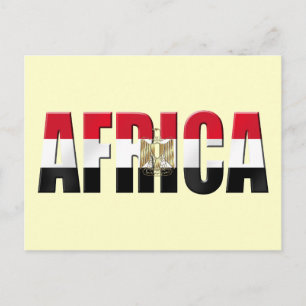 Postal Logo de la bandera de África Egipto Regalos de emb