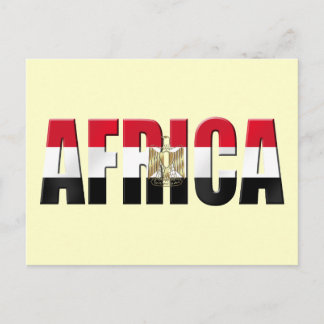Postal Logo de la bandera de África Egipto Regalos de emb