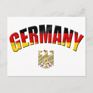 Postal Logo de la bandera de Alemania camisetas y regalos