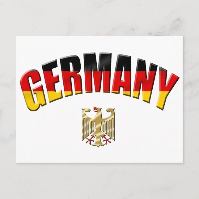 Postal Logo de la bandera de Alemania camisetas y regalos (Anverso)