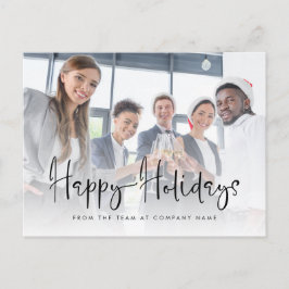 Postal Logo de la compañía Añadir guión de festividades f