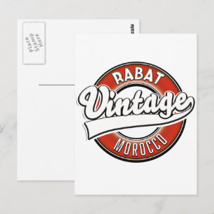 Postal Logo de la cosecha de Rabat morocco