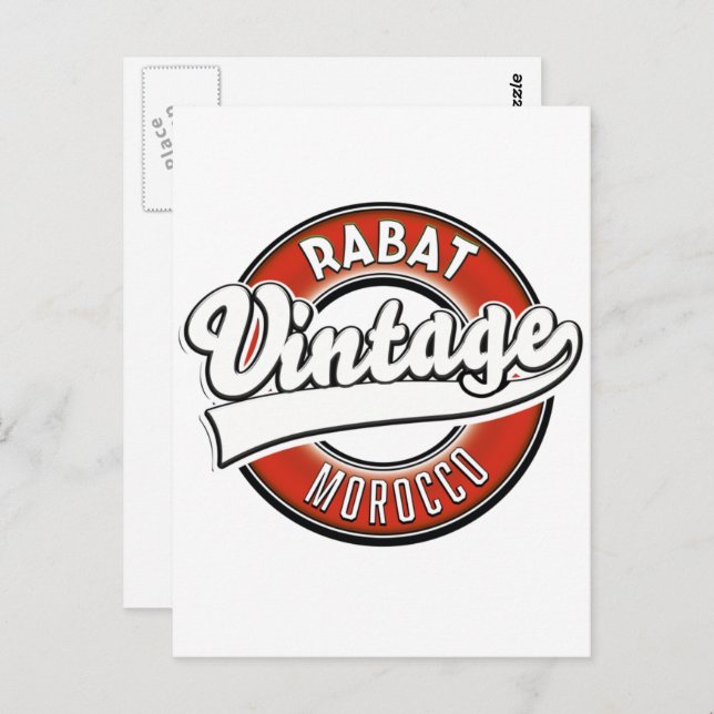 Postal Logo de la cosecha de Rabat morocco (Anverso / Reverso)