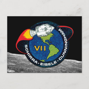 Postal Logo de la Misión Apolo 7 de la NASA