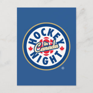 Postal Logo de la Noche de Hockey en Canadá