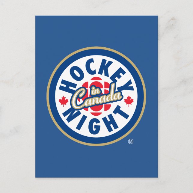 Postal Logo de la Noche de Hockey en Canadá (Anverso)
