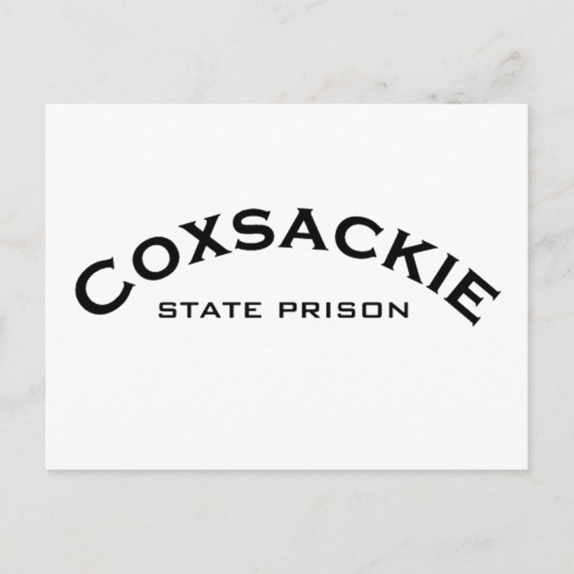 Postal Logo de la prisión estatal Coxsackie (Anverso)