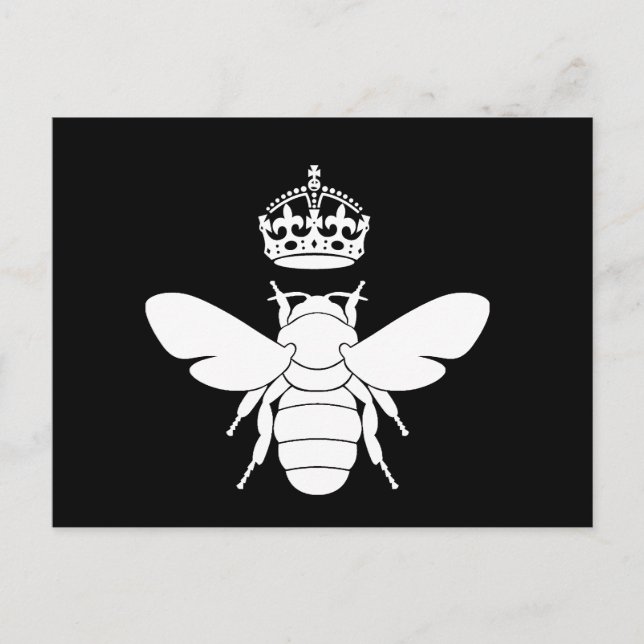 Postal Logo De La Reina Blanca... ¿Eres Una Abeja Reina? (Anverso)