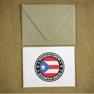 Postal Logo de la Ronda Bandera Nacional de Puerto Rico