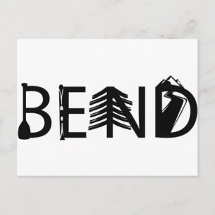 Postal Logo de las letras de actividades al aire libre de