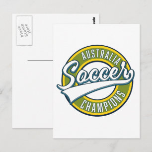 Postal Logo de los campeones de fútbol de Australia.