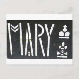Postal Logo de Mary Queen of Scots en la valla de Provand