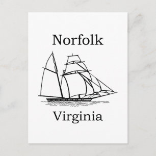 Postal Logo de Norfolk Virginia Tall Ships