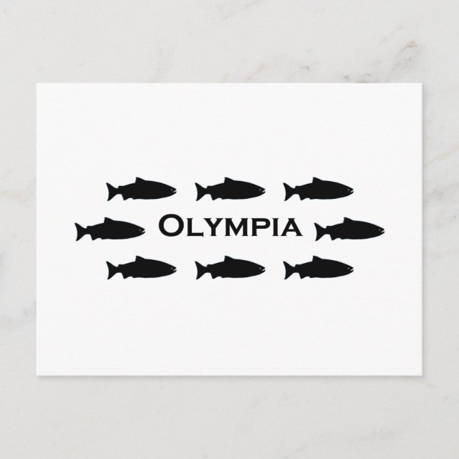 Postal Logo de Olympia Washington Salmon (Anverso)