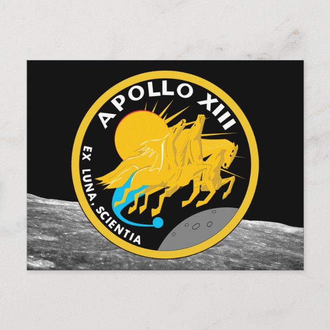 Postal Logo de Parche Apolo 13 de la NASA (Anverso)
