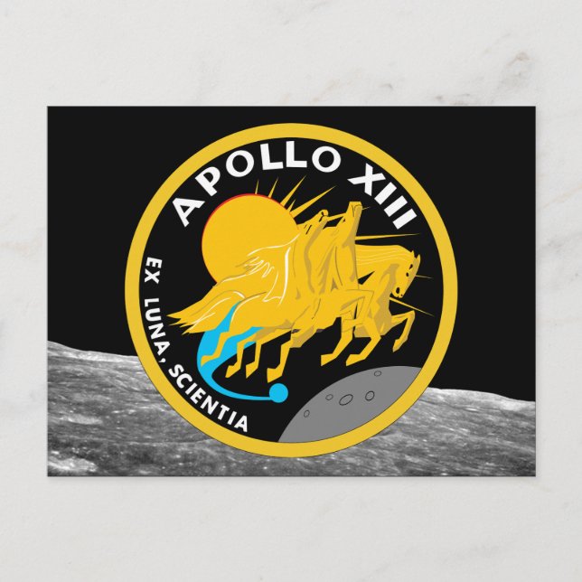 Postal Logo de Parche Apolo 13 de la NASA (Anverso)