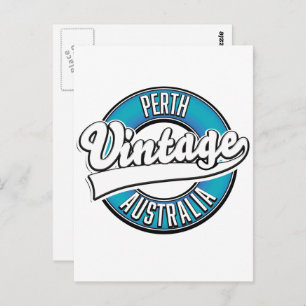 Postal Logo de Perth Australia vintage