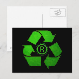 Postal Logo de reciclaje de Shirley Taylor