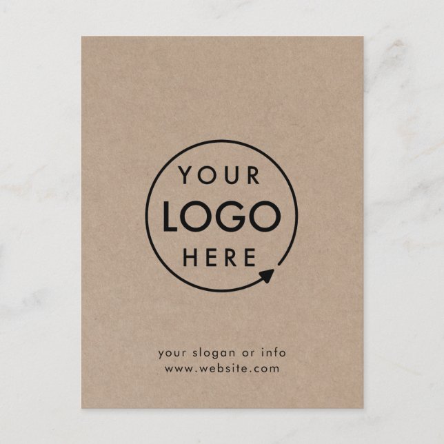 Postal Logo de Rustic Kraft | Empresa moderna (Anverso)