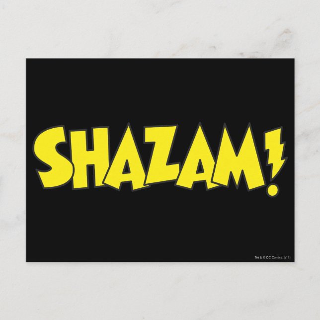 Postal Logo de Shazam Amarillo (Anverso)