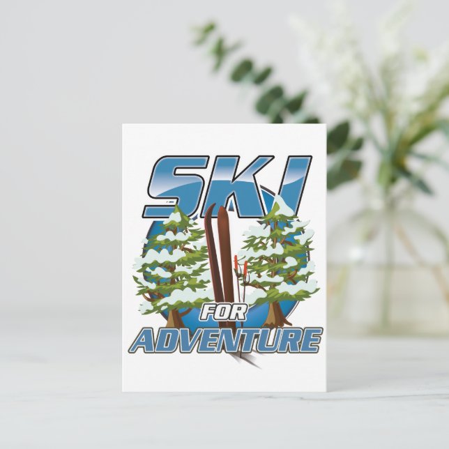 Postal Logo de Ski USA For adventure. (Anverso de pie)