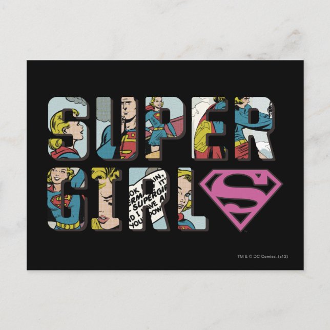 Postal Logo de Supergirl Comic (Anverso)