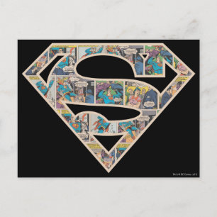 Postal Logo de Supergirl Comic Strip