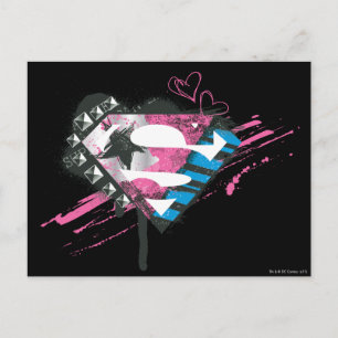 Postal Logo de Supergirl Hearts