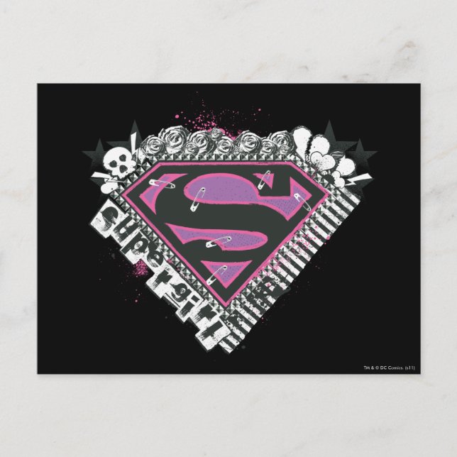 Postal Logo de Supergirl Pins (Anverso)
