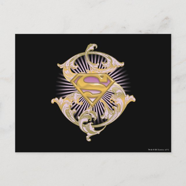Postal Logo de Supergirl Starbust (Anverso)