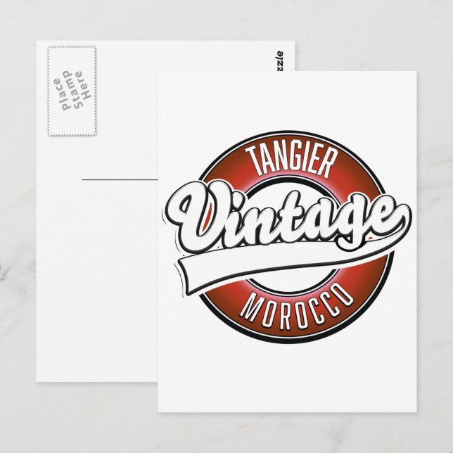 Postal Logo de Tangier Morocco (Anverso / Reverso)