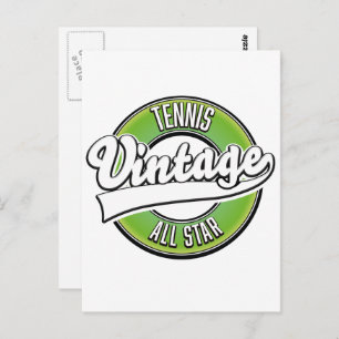 Postal Logo de Tennis Vintage All